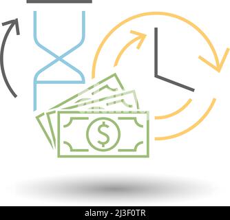 Time is money business conceptual icon Stock Vector