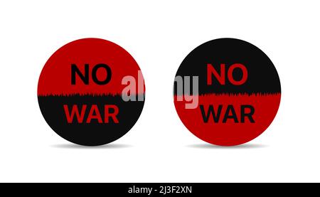 No war red labels. Vector illustration Stock Vector