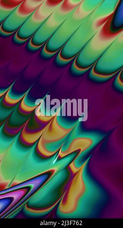 Ornate colourful and digitally generated 3D background Stock Photo