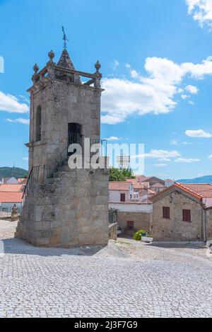 Church of Saint Tiago and Cabrais chapel in Belmonte, Portugal. Stock Photo