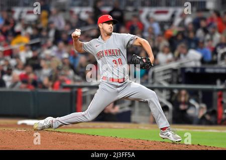 Tyler Thornburg of the Cincinnati Reds throws a pitch during the