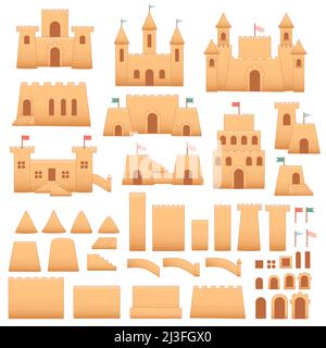 Sand castle vector on a white background Stock Vector