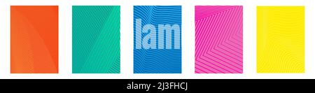 Set of Simple Modern Covers Design for business annual report, flyer, magazine. Flat vector illustration Stock Vector