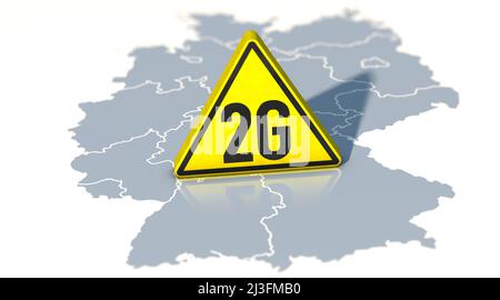 Nationwide 2G rule in Germany Stock Photo