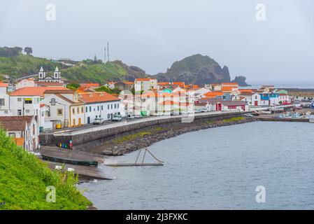 Aerial view of Lajes village at Pico island in Portugal. Stock Photo