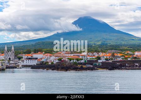 Madalena port on Pico island of the Azores, Portugal. Stock Photo