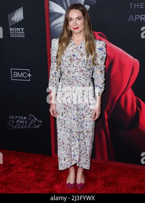 HOLLYWOOD, LOS ANGELES, CALIFORNIA, USA - APRIL 07: Kerry Condon arrives at the Los Angeles Premiere Of AMC's 'Better Call Saul' Season 6 held at the Hollywood American Legion Theatre Post 43 on April 7, 2022 in Hollywood, Los Angeles, California, United States. (Photo by Xavier Collin/Image Press Agency) Stock Photo