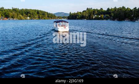 Lake Flower, Saranac Lake, NY, USA Stock Photo