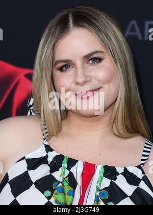 HOLLYWOOD, LOS ANGELES, CALIFORNIA, USA - APRIL 07: Jessie Ennis arrives at the Los Angeles Premiere Of AMC's 'Better Call Saul' Season 6 held at the Hollywood American Legion Theatre Post 43 on April 7, 2022 in Hollywood, Los Angeles, California, United States. (Photo by Xavier Collin/Image Press Agency/Sipa USA) Stock Photo