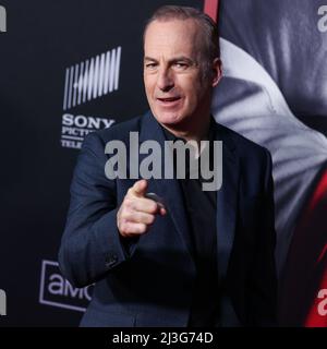 HOLLYWOOD, LOS ANGELES, CALIFORNIA, USA - APRIL 07: Bob Odenkirk arrives at the Los Angeles Premiere Of AMC's 'Better Call Saul' Season 6 held at the Hollywood American Legion Theatre Post 43 on April 7, 2022 in Hollywood, Los Angeles, California, United States. (Photo by Xavier Collin/Image Press Agency/Sipa USA) Stock Photo