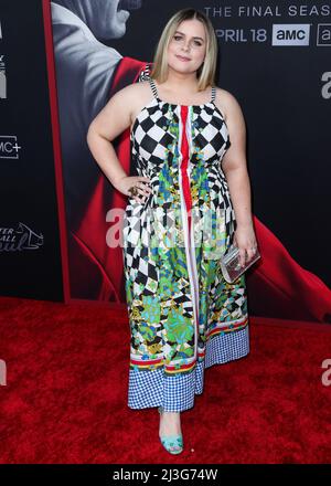 HOLLYWOOD, LOS ANGELES, CALIFORNIA, USA - APRIL 07: Jessie Ennis arrives at the Los Angeles Premiere Of AMC's 'Better Call Saul' Season 6 held at the Hollywood American Legion Theatre Post 43 on April 7, 2022 in Hollywood, Los Angeles, California, United States. (Photo by Xavier Collin/Image Press Agency/Sipa USA) Stock Photo