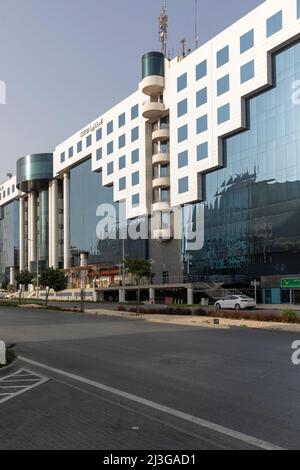 Riyadh, Saudi Arabia, 1st April 2022: street picture of Riyadh, Olaya street Stock Photo