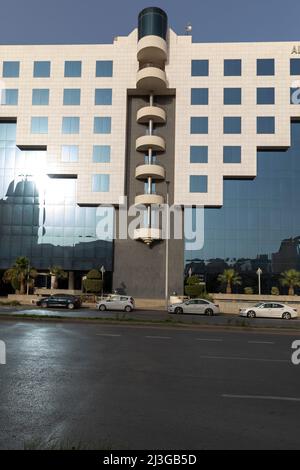 Riyadh, Saudi Arabia, 1st April 2022: street picture of Riyadh, Olaya street Stock Photo