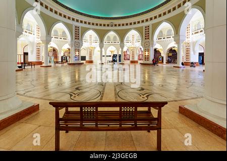 Shop window inside the Dubai Gold Souk in the Deira district. One of ...