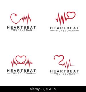 art design health medical heartbeat pulse Stock Vector