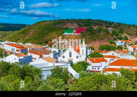 Aerial view of Portuguese village Alte. Stock Photo