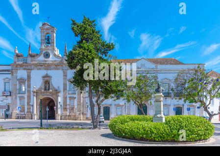 Arco da Vila at the Portuguese town Faro. Stock Photo