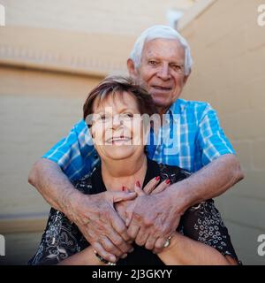 Retirement only made our love stronger. Shot of a senior married couple outside. Stock Photo