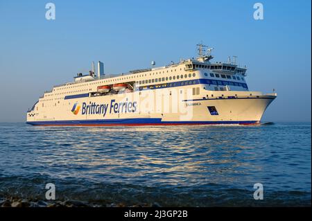 The LNG-powered cross-Channel ferry Salamanca is operated by Brittany ...