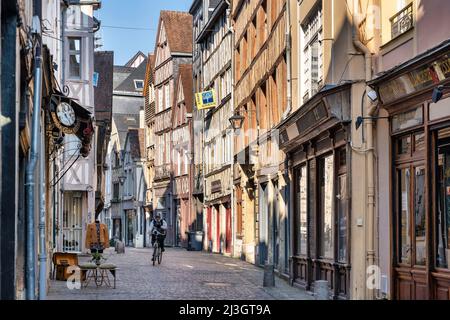 France, Seine Maritime, Rouen, Damiette street Stock Photo