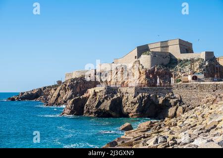 France, Herault, Sete, Theatre de la Mer, open-air theatre in the former Saint-Pierre Fort Stock Photo