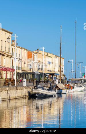 France, Herault, Marseillan, village on the banks of the Etang de Thau, port of Marseillan-Ville Stock Photo