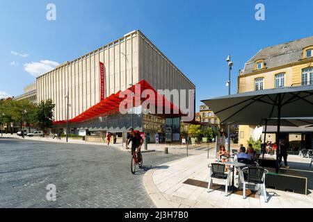 France, Moselle, Metz, Rue Winston Churchill street, Galeries Lafayette store Stock Photo