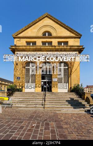 France, Moselle, Metz, covered market Stock Photo