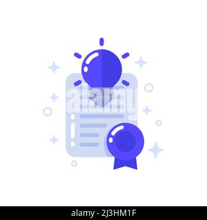 patent vector icon on white Stock Vector