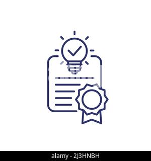 patent line icon on white Stock Vector