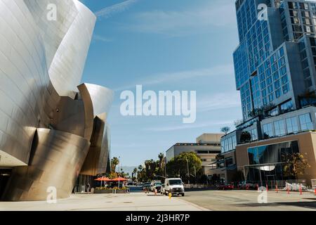 LOS ANGELES, CALIFORNIA, MARCH 24, 2022: Walt Disney Concert Hall in downtown Los Angeles, California, United States. Stock Photo