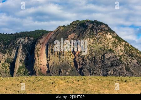 Devil's Slide on Cinnabar Mountain, in Gallatin National Forest just outside Yellowstone National Park, USA Stock Photo