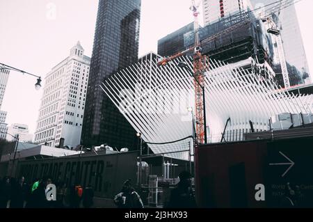 WORLD TRADE CENTER, New York City, NY, USA, At the new One World Trade Center in lower Manhattan Stock Photo