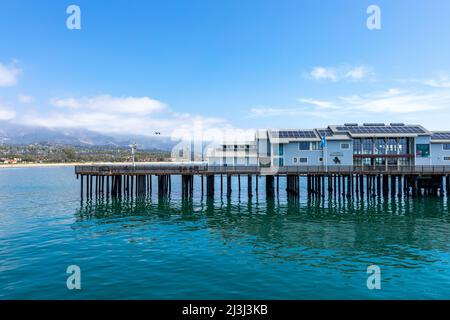 View from Stearn's Wharf, in Santa Barbara, California. USA. Stock Photo