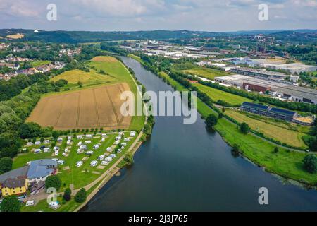 Ruhr near Hattingen, North Rhine-Westphalia, Germany Stock Photo