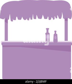 Tropical bar stand semi flat color vector object Stock Vector