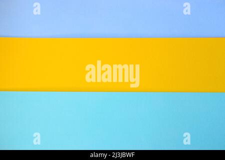 Striped background with blue and yellow textures. Stock Photo