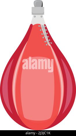 Small boxing punching bag semi flat color vector object Stock Vector