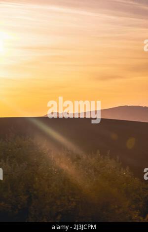 landscape, hills, sunset, Maghreb, Morocco, Africa Stock Photo