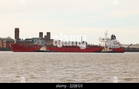 Traffic on Mersey Stock Photo