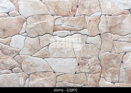 Ceramic tiles with natural stone texture. Stone background. Stock Photo