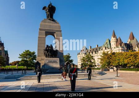 The National War Memorial in Confederation Square, Ottawa, Canada; Ottawa, Ontario, Canada Stock Photo