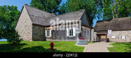 Museum of Lachine and Le Ber-Le Moyne House, the oldest complete building in Montreal; Montreal, Quebec, Canada Stock Photo