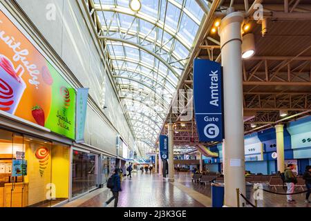 Washington DC, APR 2 2022 - Interior view of the Union Station Stock Photo