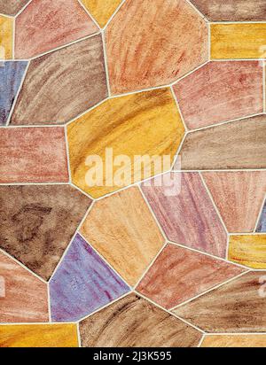 Colorful stone tiles, background, texture Stock Photo