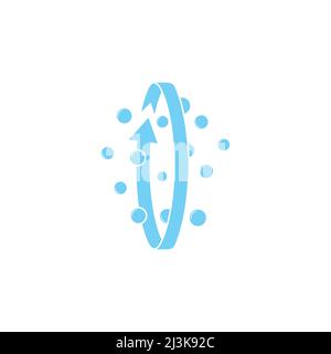 fresh pure process symbol arrow ribbon design vector Stock Vector