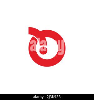 letter o! exclamation simple geometric logo vector Stock Vector