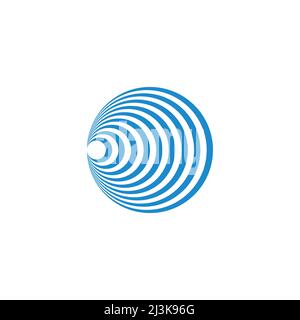 stripes curves geometric line motion design logo vector Stock Vector