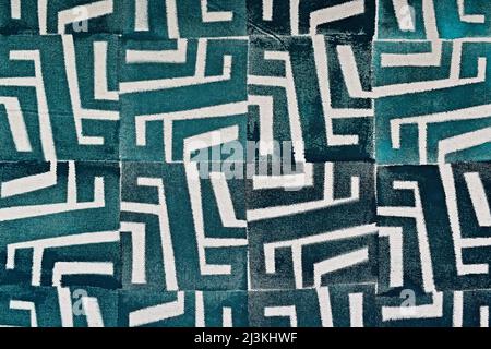 Handmade prints with stencils background Stock Photo