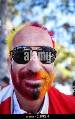 Melbourne, Australia. 09th Apr, 2022. Circuit atmosphere - fan. Australian Grand Prix, Saturday 9th April 2022. Albert Park, Melbourne, Australia. Credit: James Moy/Alamy Live News Stock Photo